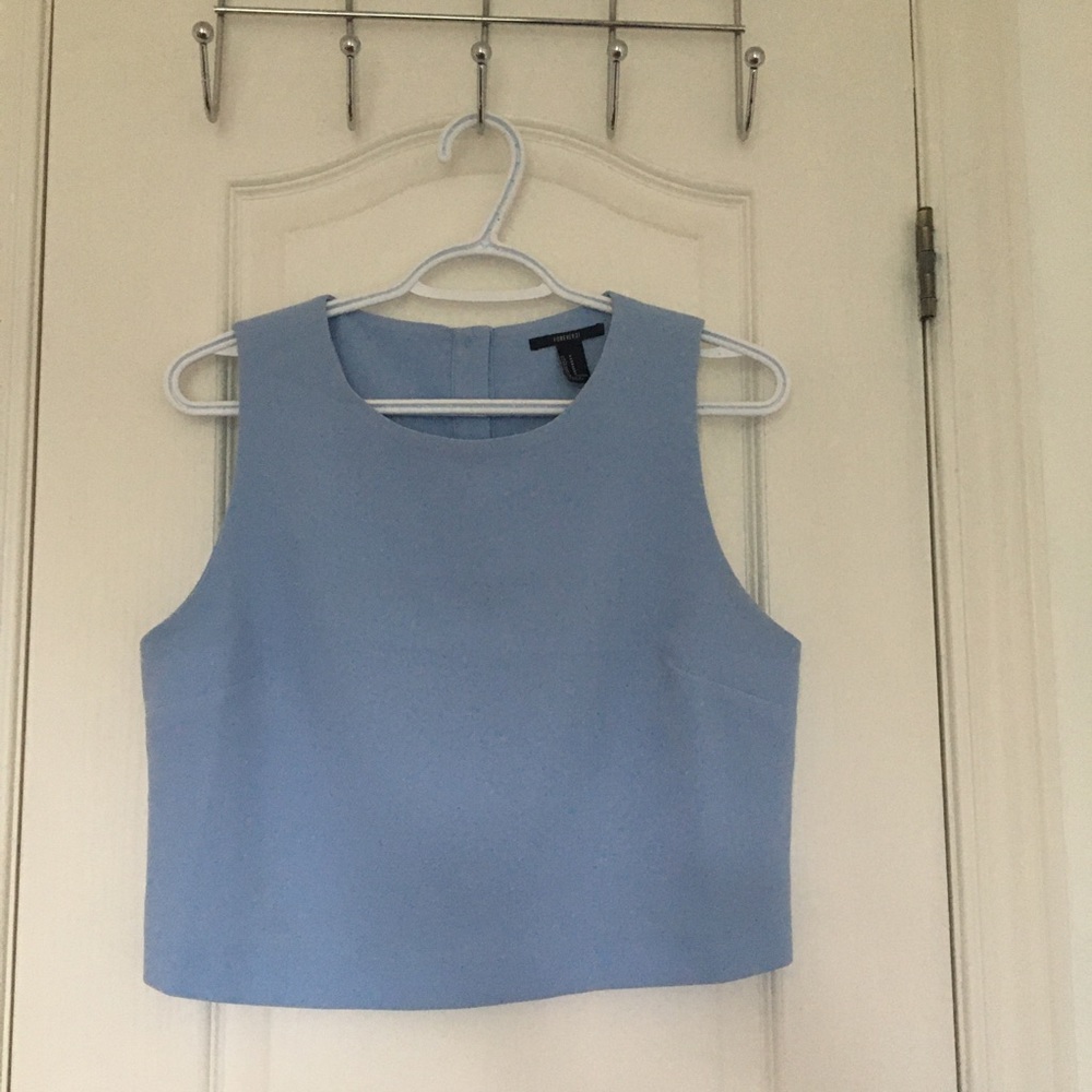 Forever 21 blue crop top